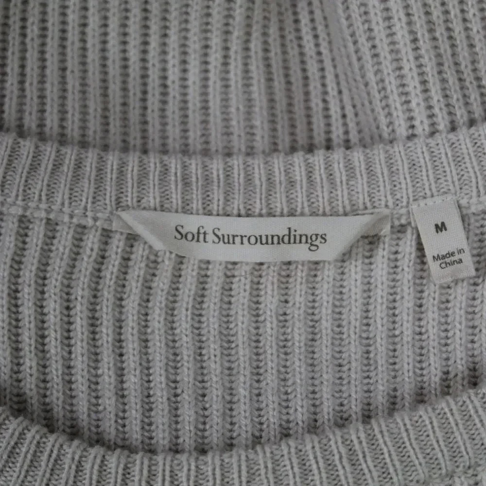 Soft Surroundings cream knit sweater size medium - Picture 6 of 13